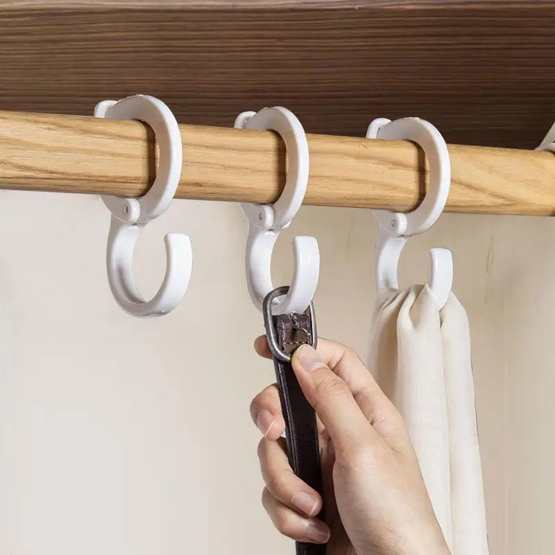 

S Shaped Hook With Buckle Multi-function Hanging Hooks Kitchen Bedroom Railing S Hanger Hook Clothing Hanger Clasp Holder