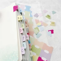 5 sheets self adhesive index label sticker personalized journal tabs flags tabs page markers paper office supplies stationery