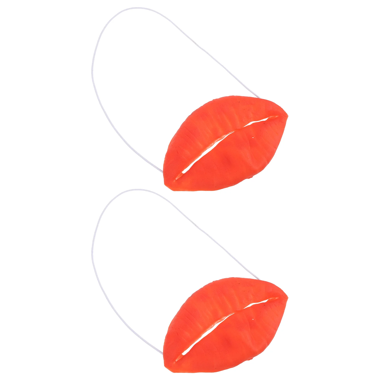 

2pcs Sausage Mouth Cartoon Red Lips Decors Toys Jokes Props Party Photo Booth Props for Masquerade Party Halloween mask