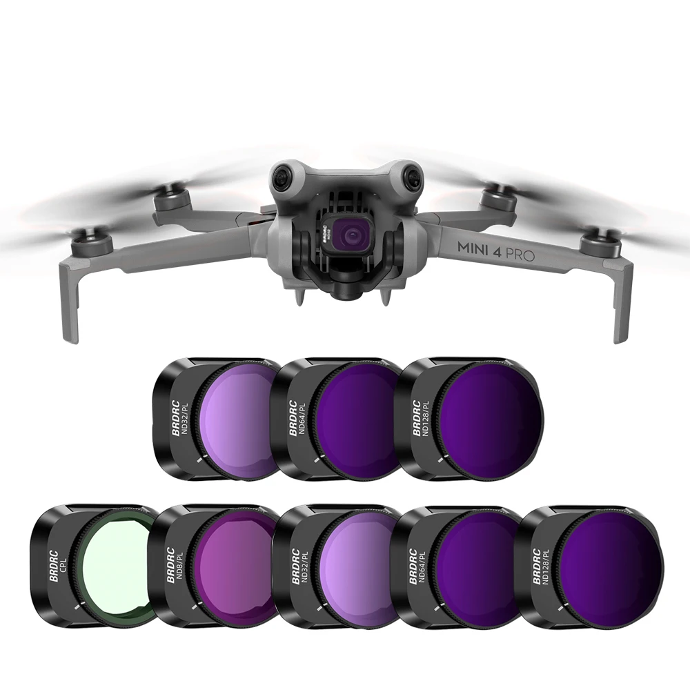 

For DJI Mini 4 Pro Drone Filter Lens Protector Kit UV ND8/16/32/256 Adjustable Polar CPL NDPL Set Optical Glass Accessories