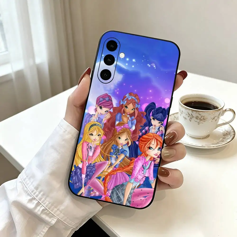 Чехол для телефона W-Winx-Clubs, черный, силиконовый, мягкий, для Samsung Galaxy A73, A72, A71, A70, A53, A52, A51 (art.: 3920dbcee3383) - 3920dbcee3383