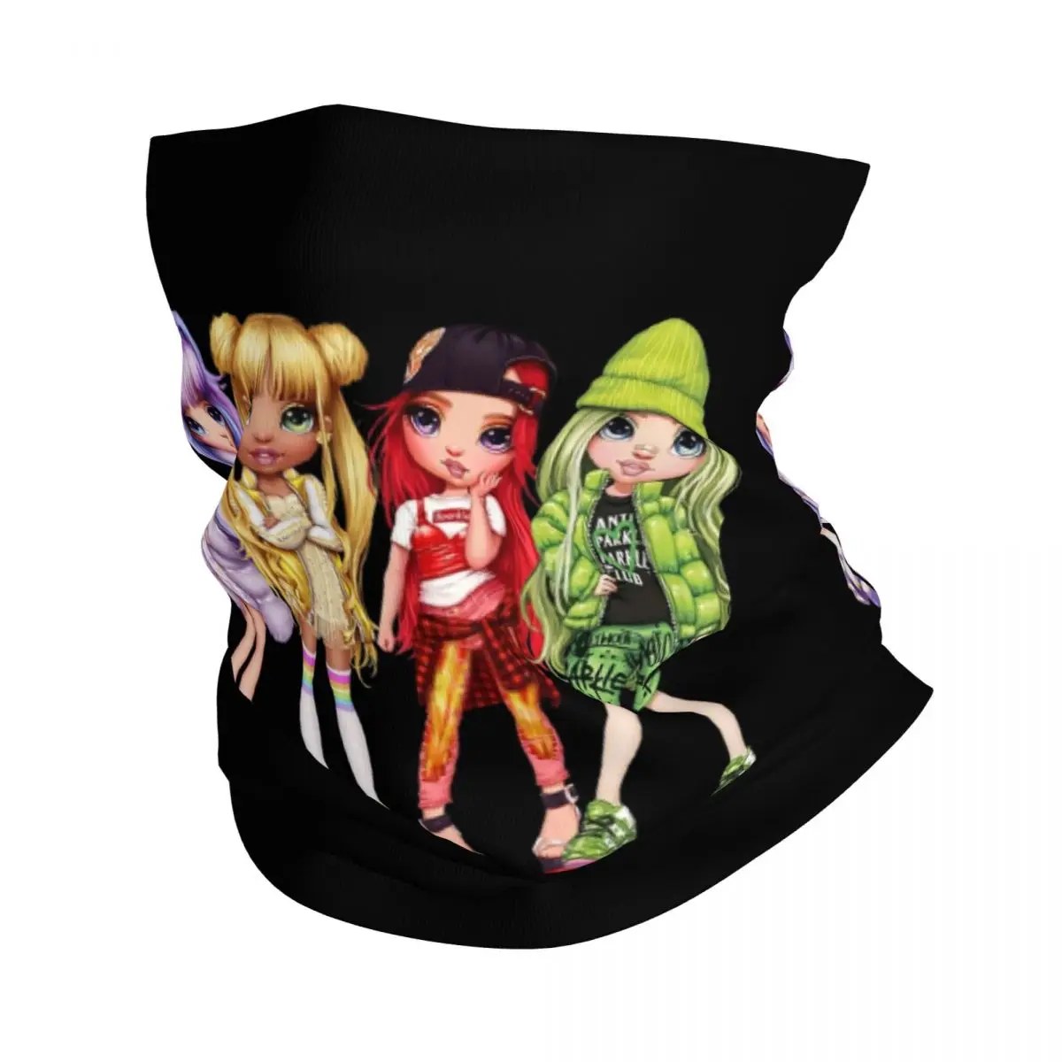 Радужная кукла с высоким блеском Зимняя повязка на голову шейный обогреватель