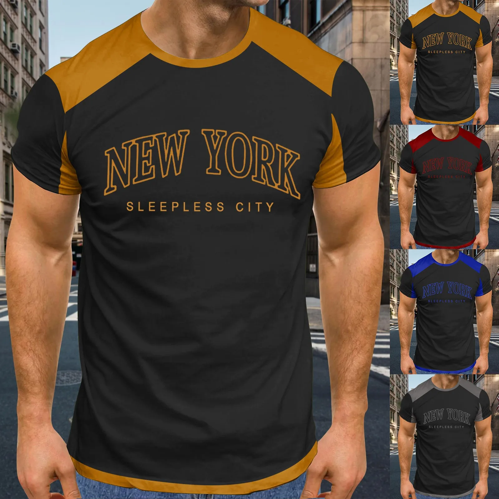 

Мужские топы, мужская летняя модная повседневная футболка с 3D Цифровым принтом и застежкой, Мужская футболка с коротким рукавом, Мужская фу...