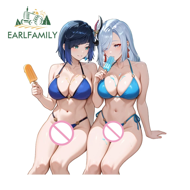 EARLFAMILY Succubus Futa аниме наклейки для автомобиля для девочек индивидуальные наклейки для автофургонов простые все типы транспортных средств