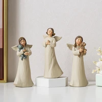 nordic angel figurines home decoration resin girl sataues living room accessories family decorations modern decoration gifts