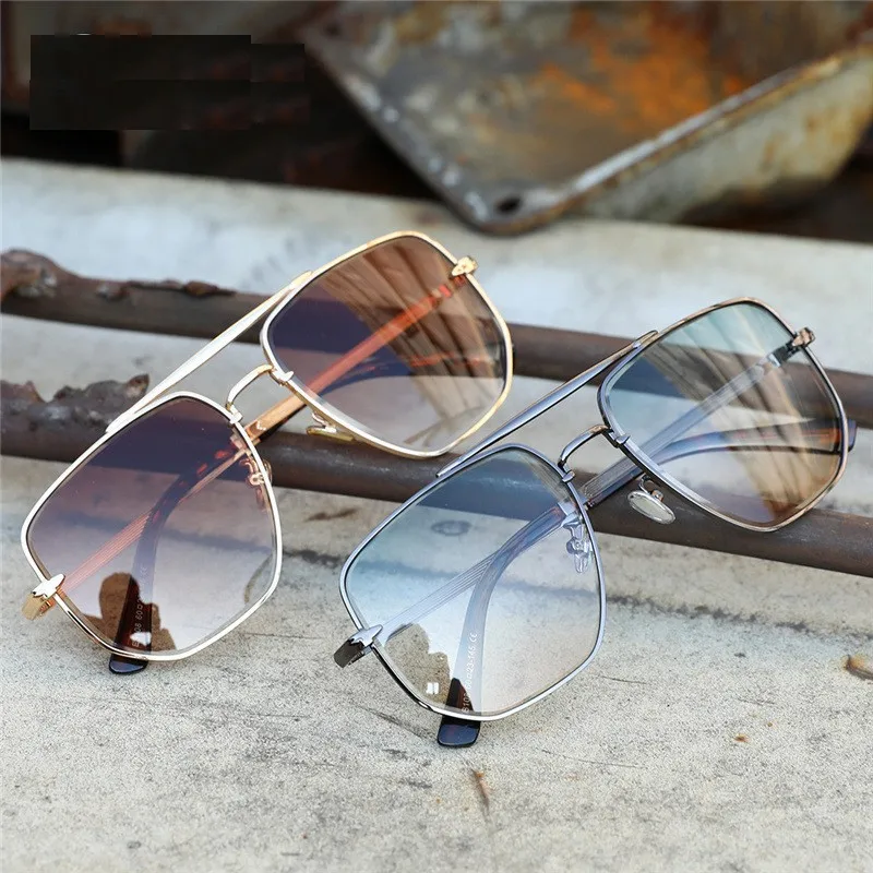 

Men Sunglasses Metal Square Sun Glasses Aviation Metail Frame Eyewear Driving Goggles Gold Silver Oculos De Sol UV400