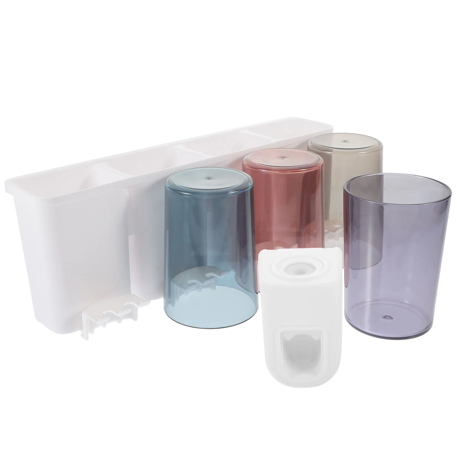 

Holder Bathroom Wall Organizer Cup Toilet Shelf Toothpaste White Organizers