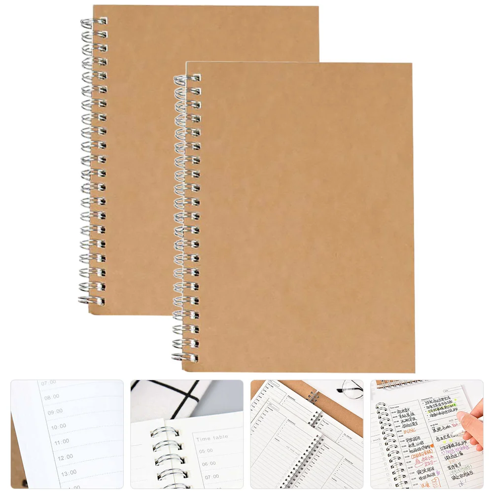 

Daily Notebook Planner Notepad Spiral Agenda Diary Pads Schedule Memo Book Notebooks Task School Journaling Bullet Sketchbook