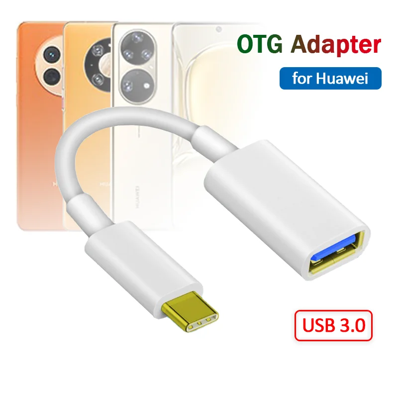 

Кабель-адаптер с USB 3,0 на Type-C OTG для Huawei P20 P30 P40 P50 Pro Lite Mate 9 10 20 30 40 50 Pro, кабель-преобразователь USB C OTG
