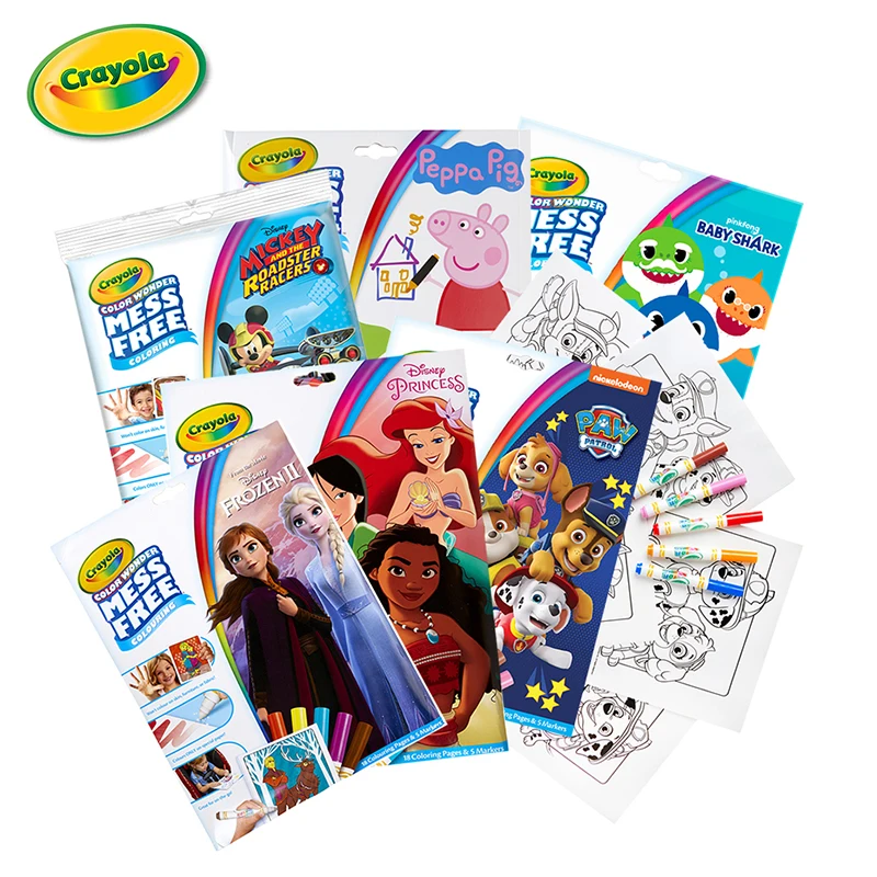 

Crayola детская книга для рисования, волшебная раскраска, раскраска для детского сада, книга для рисования граффити, раскраска, подарок для дет...