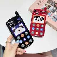 classic retro 3d antenna phone wallace and gromit dog phone case for iphone 11 12 13 pro max x xs xr soft silicone cover