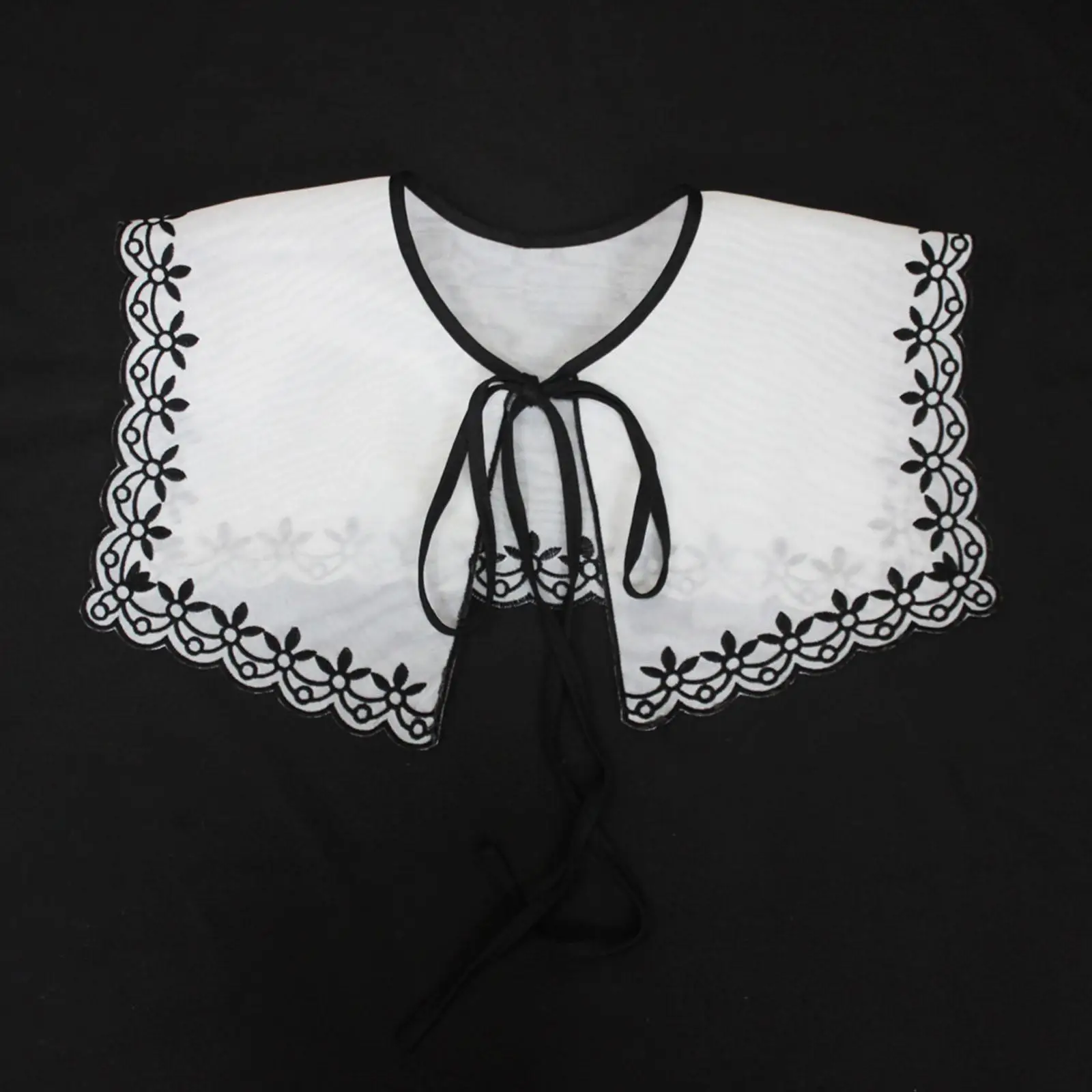 

Fake Collar Half Shirt Square Shawl False Collar Embroidery Choker for Women