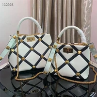 new big willow nail diamond lattice bag chain handbag high quality leather large capacity bucket bag shoulder bag crossbody bag