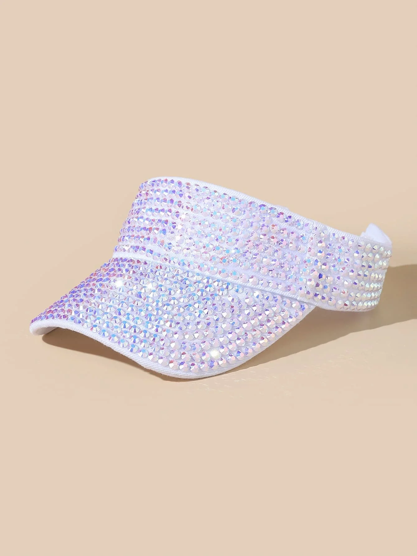 

Rhinestone Decor Visor Hat