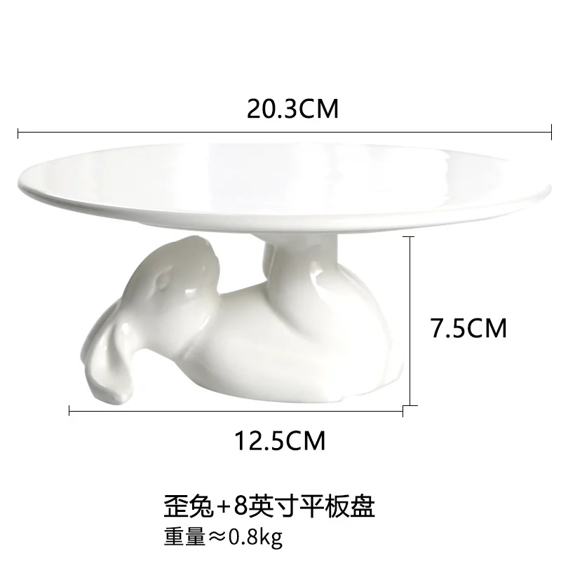 

Керамический поднос с кроликом