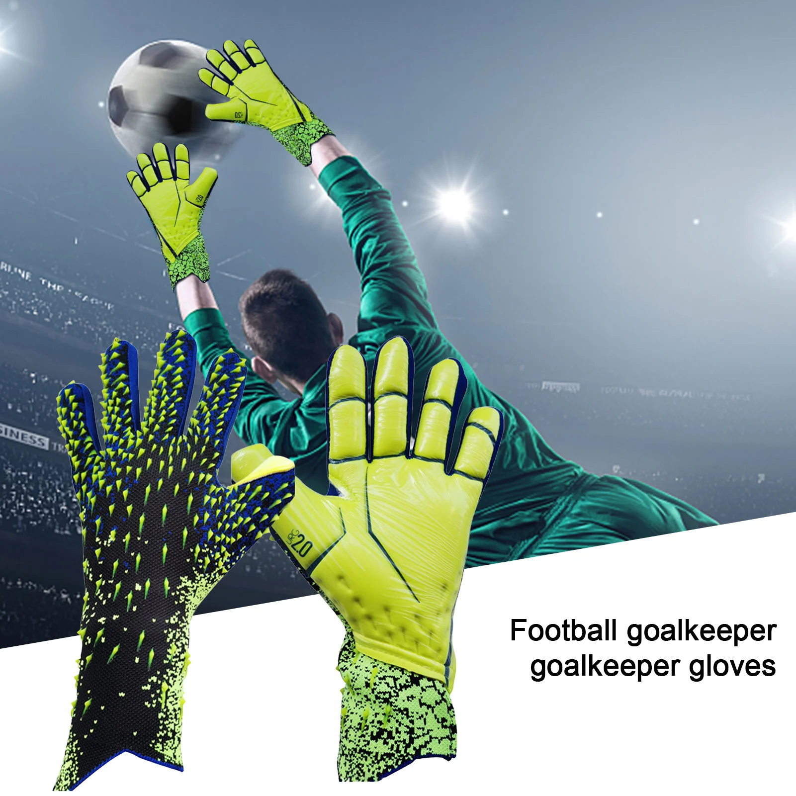

Professional Football Soccer Gloves Goalkeeper Latex Thickened Protection Adults Goalkeeper Sports Football Goalie Soccer Gloves