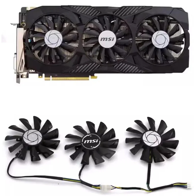 Вентилятор видеокарты MSI GTX 1080 1070ti 1070 1060 980ti Dark Dragon Jue