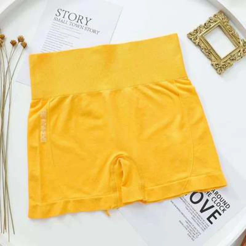 Шорты для тренировок с высокой талией бесшовные шорты фитнеса и йоги женские