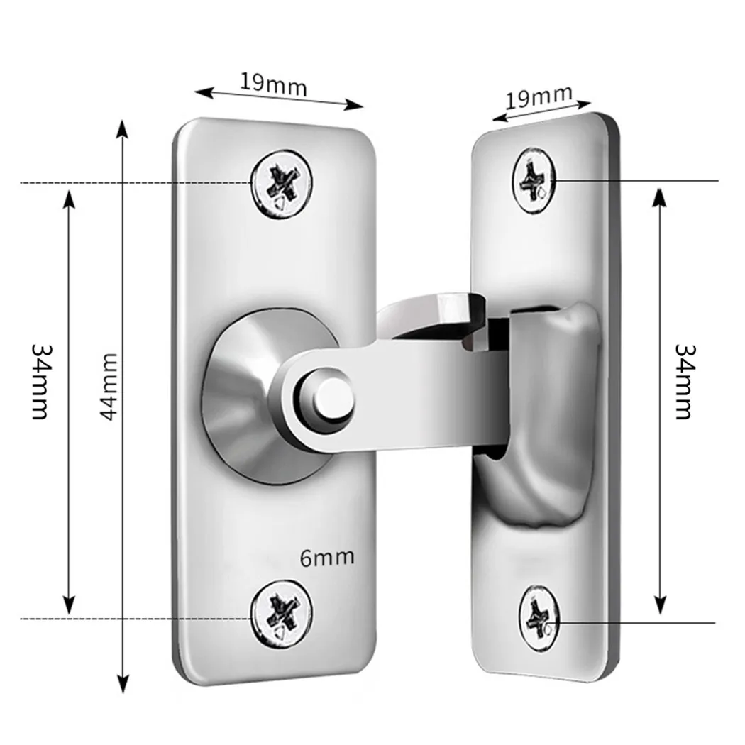 

Stainless Steel Hasp Latch Lock 90 Degree Buckle Right Angle Hook Lock Bolts For Sliding Door Security Door Buckle Hardware