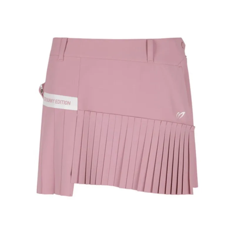 Golf Short Skirt Women's Pleated Skirt Spring Summer Fashion Printed Ribbon Skirt Golf Clothing
