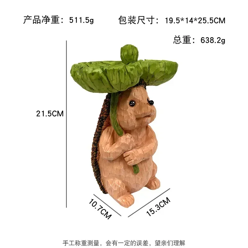 Милый удерживающий Ежик гриб маленький орнамент из смолы ручная работа наружная