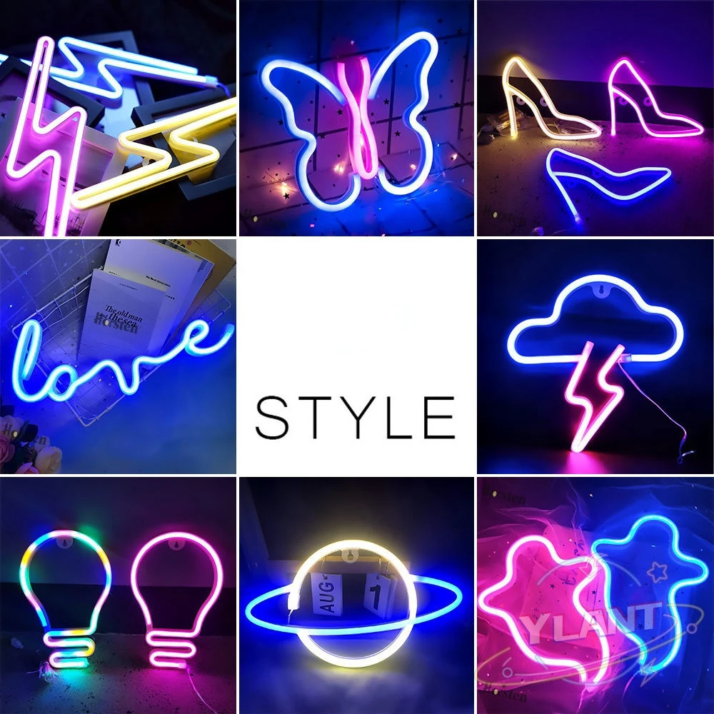 

YLT Wholesale Neon Signs Night Lamp Neon Led Night Lights for Kids Room Wall Children Bedroom Party Wedding Decoration Neon Lamp