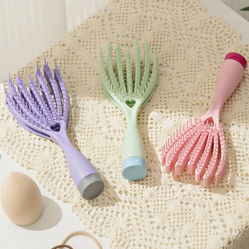 

Щетка для распутывания вьющихся волос, щетка для распутывания вьющихся волос, текстурированные волнистые волосы для влажной, сухой, длинной, густой, вьющихся волос