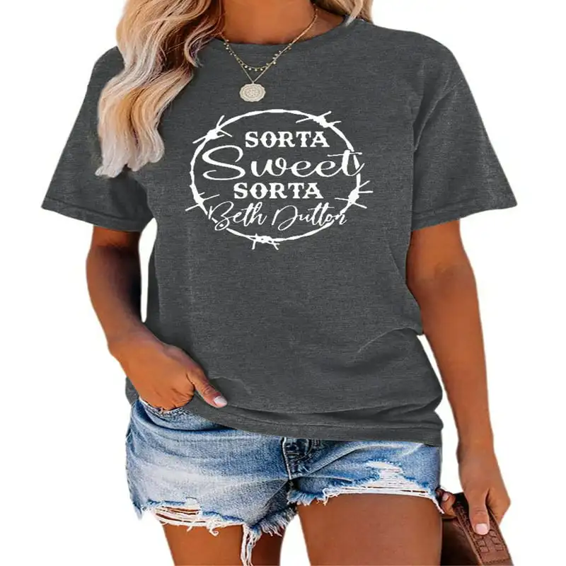 

Dutton Shirts Yellowstone T Shirts Short Sleeve Women Graphic Tees Clothes Apparel