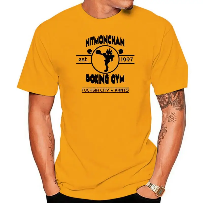 

Мужская футболка Hitmonchan, боксерский тренажерный зал, серая унисекс футболка wo, мужские футболки, футболки, Топ