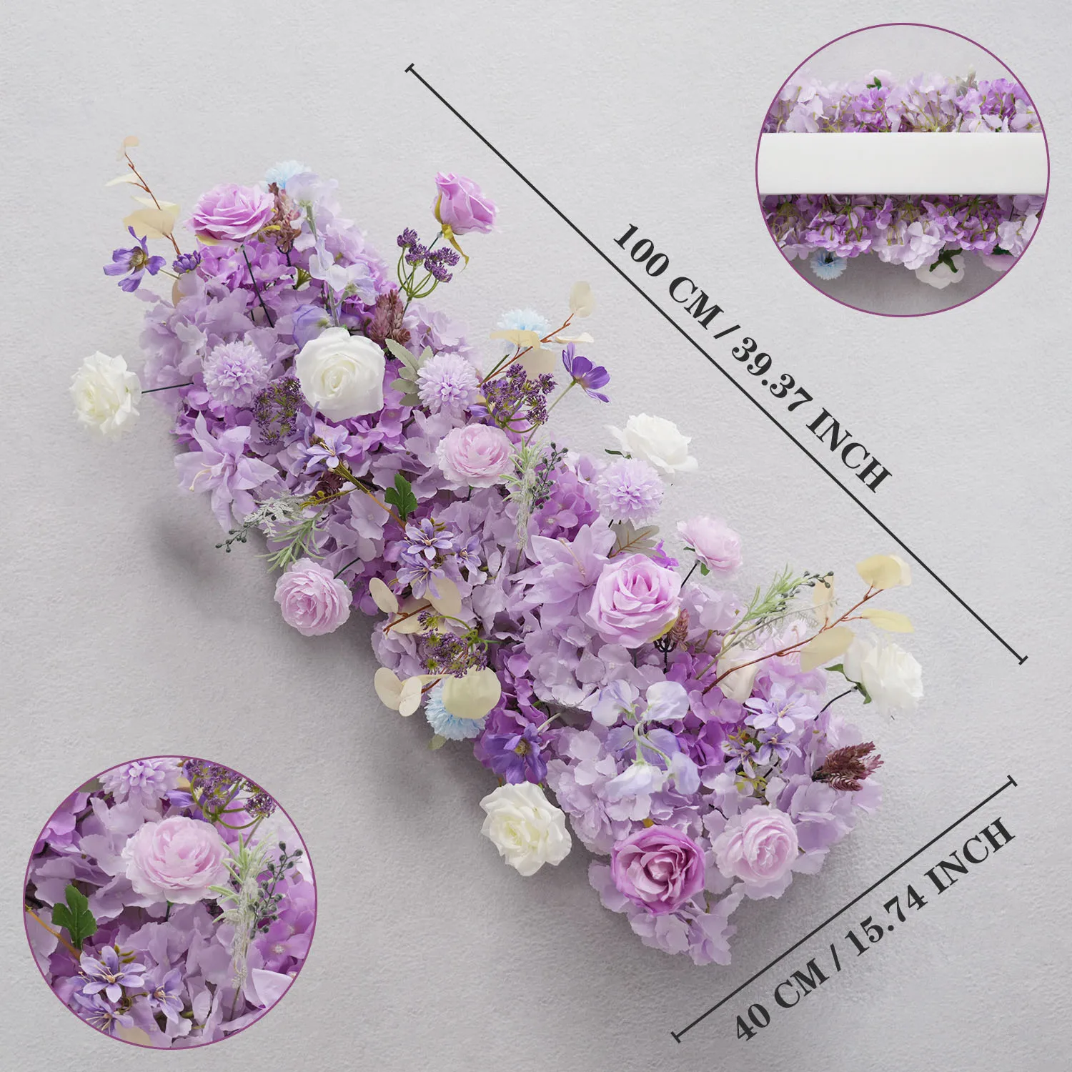 Фото Искусственные цветы UFlower, 200 см, роскошные фиолетовые розы, для свадебного оформления столов, декораций, арок, фонов, праздничных мероприятий №4