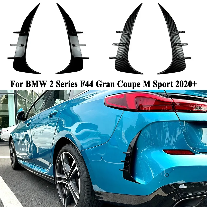 Фото 1 пара черных задних боковых спойлеров из ABS-пластика для BMW 2 серии F44 Gran Coupe M Sport 2020+ в стиле внешнего тюнинга №2