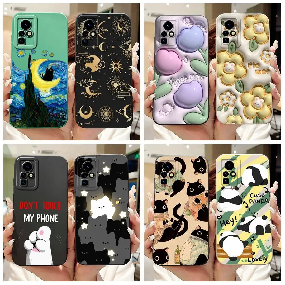 Phone Case for Infinix Zero X Pro X6810 X6811 X6811B Cover Popular Flower Shockproof TPU Coque For Neo Funda