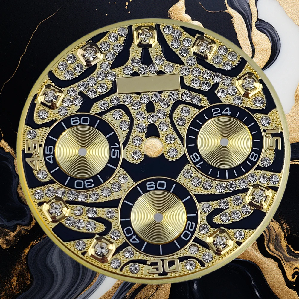 Циферблат 29 мм с логотипом Тигр роскошные часы алмазным циферблатом аксессуары