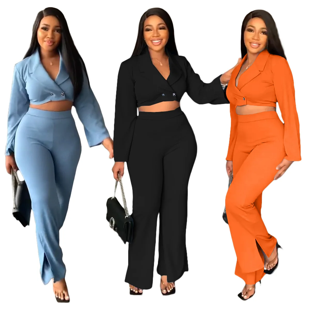 

Autumn and winter casual suit two piece suit