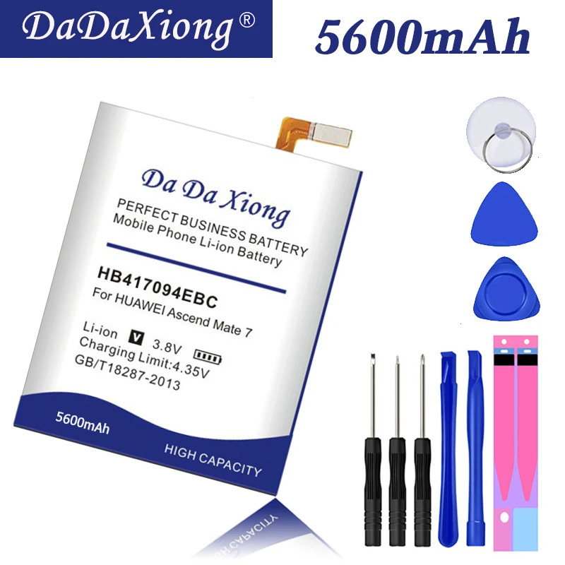 

DaDaXiong 5600mAh HB417094EBC For Huawei Ascend Mate 7 MT7 TL00 TL10 UL00 CL00 Mate7 Phone Battery