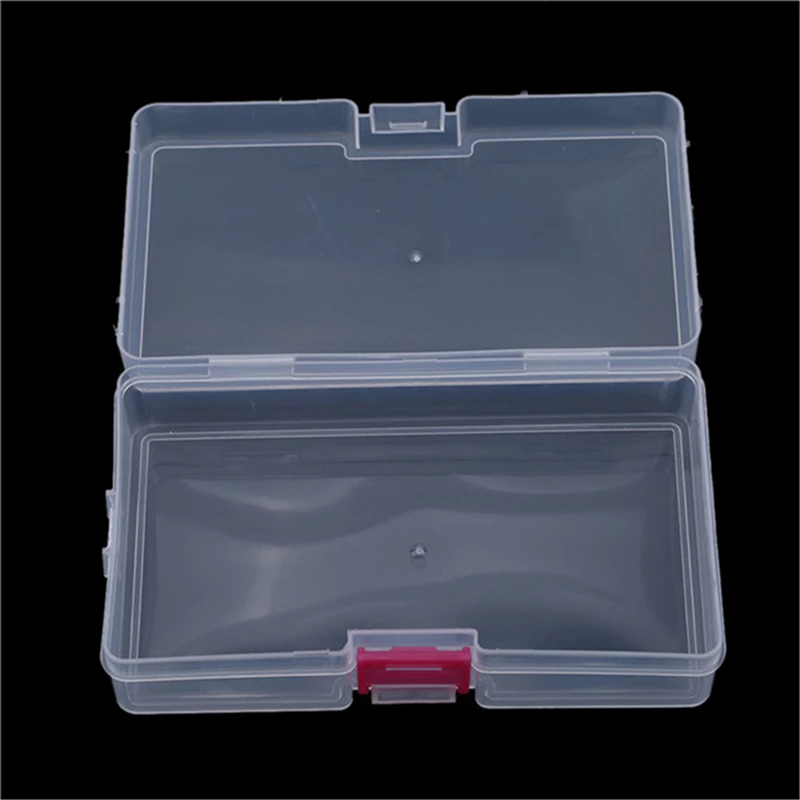 

1pc Portable Nail Art Equipment Tool Rectangle Nail Art Storage Box Transparent Display Case For Jewelry Beads Pills Nails Tips