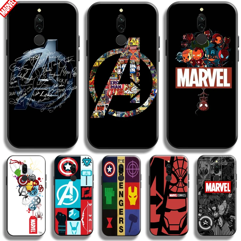 

Marvel Avengers Logo Phone Case For Xiaomi Redmi 8 8A Soft TPU Black Ultra-Thin Funda Back Silicone Cover Coque Bumper