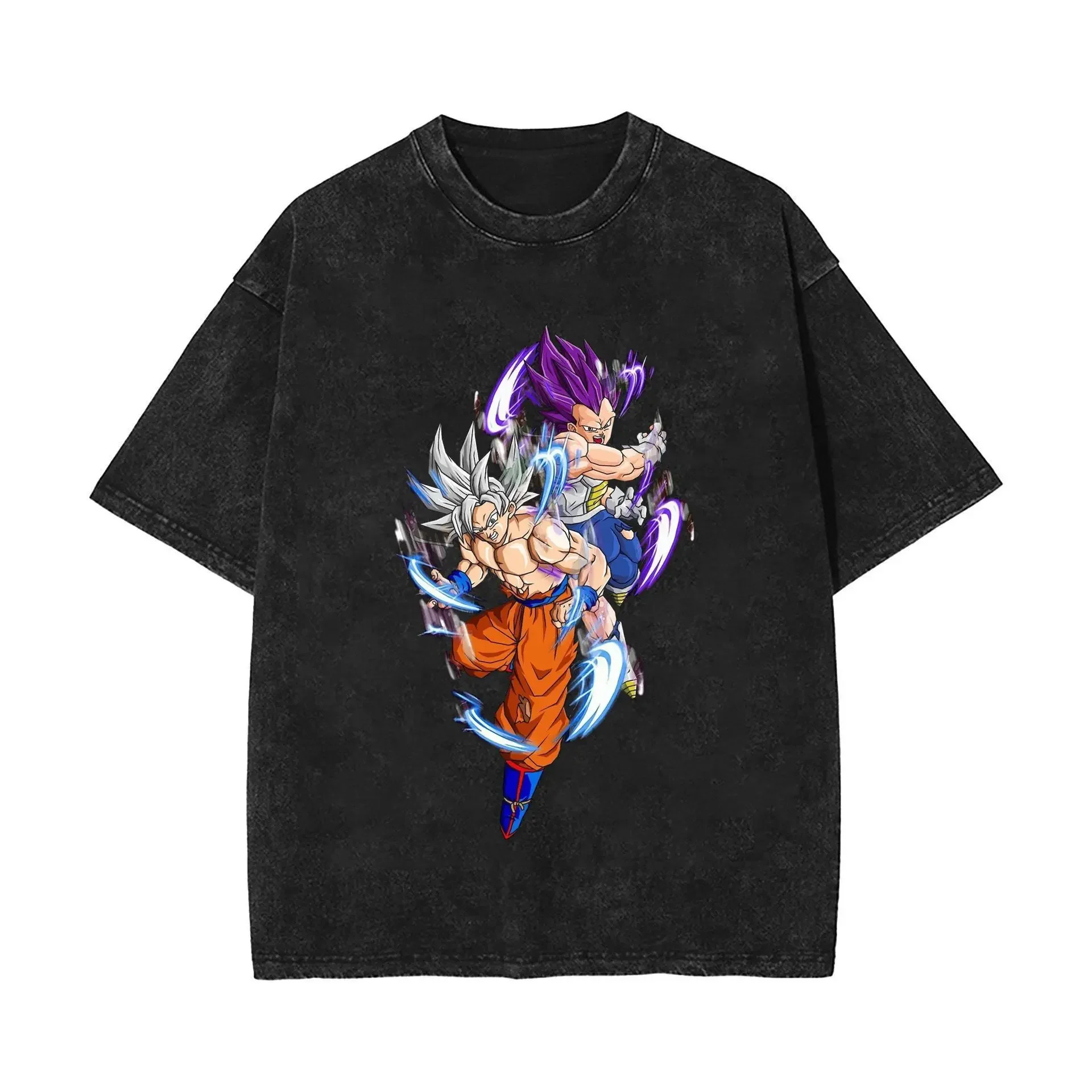 Фото Футболка мужская винтажная с аниме-принтом Dragon Ball Z: Гоку, Крилин, Тен Шинхан, Ямча и Чьяотзу, серия Earth Warriors, 2026 №4