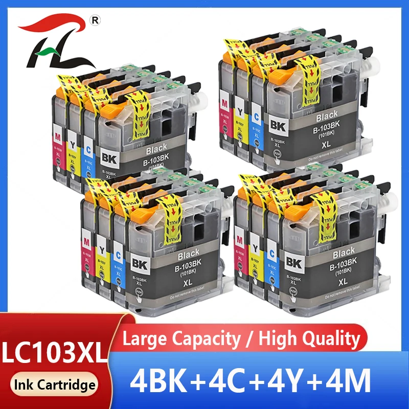 

16 Pack Compatible For Brother LC103 LC101 Ink Cartridge For DCP-J152W MFC-J245 MFC-J285DW MFC-J4310DW MFC-J4410DW Printer