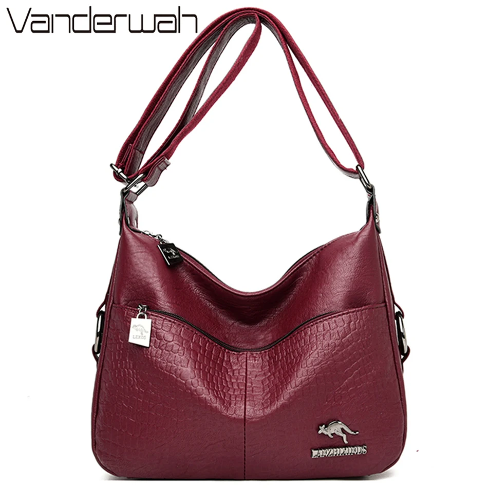 

VANDERWAH High Quality Leather Luxury Handbags Women Bags Designer Woman Messenger Shoulder Crossbody Bags For Women 2021 Sac