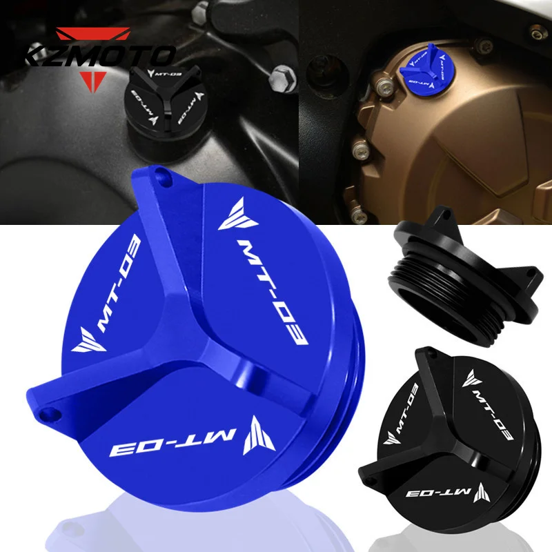 

Motorcycle Accessories CNC Aluminum Oil Filler Cover Engine Plug Screw Cap For YAMAHA MT-03 MT03 mt 03 2016-2019 2020 M27*3