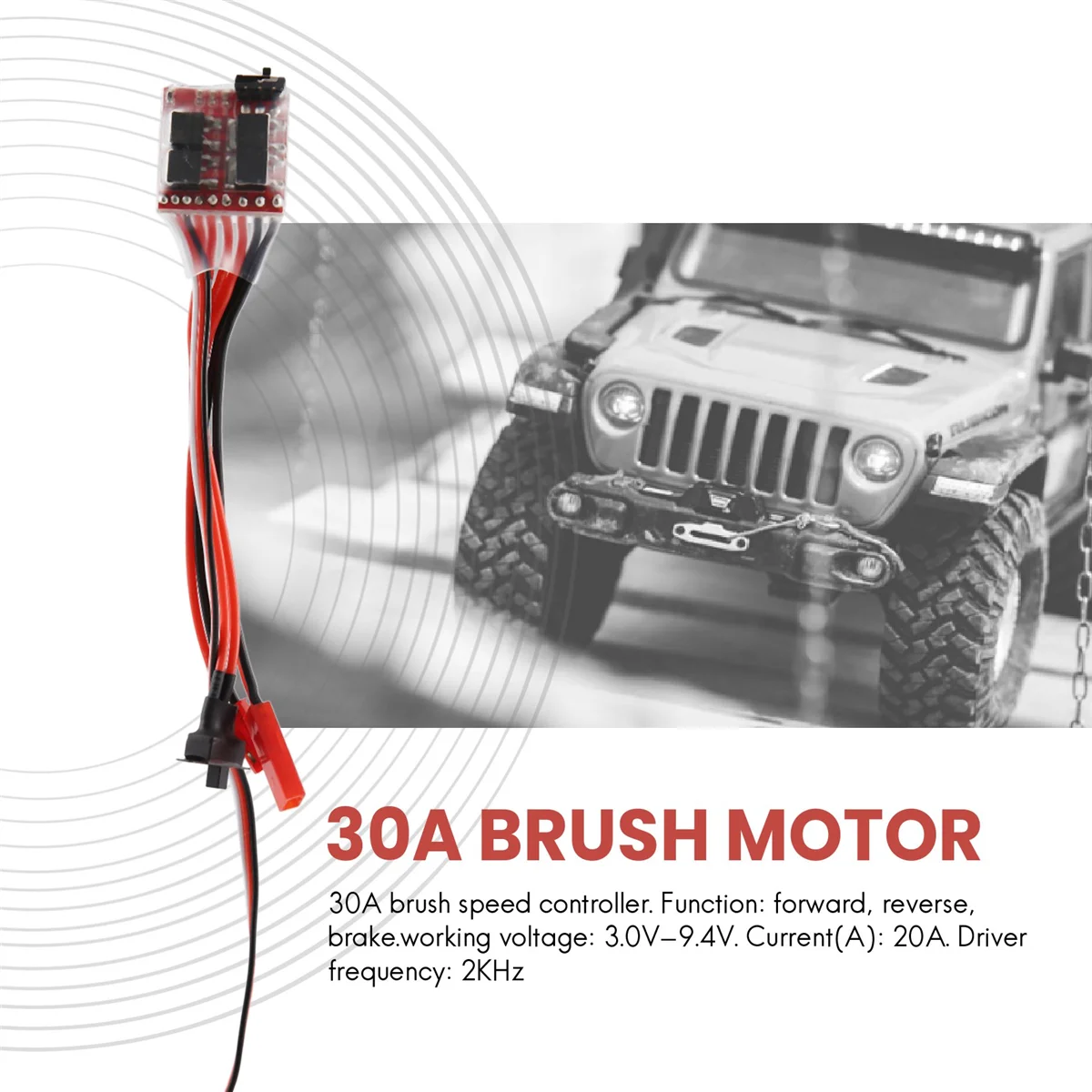 RC ESC 30A 4-8V регулятор скорости щеткового двигателя 1/16 1/18 для альпинизма Car Ship Tank Mini