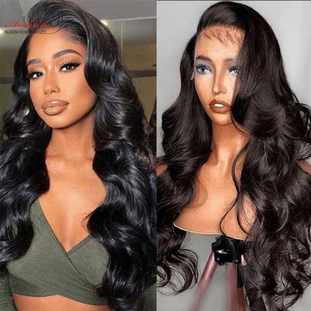 Hd Lace Wig 13x6 Human Hair 200% Density Body Wave Wig Pre Plucked Bleached Knots Arabella Remy Human Hair 360 Lace Frontal Wig