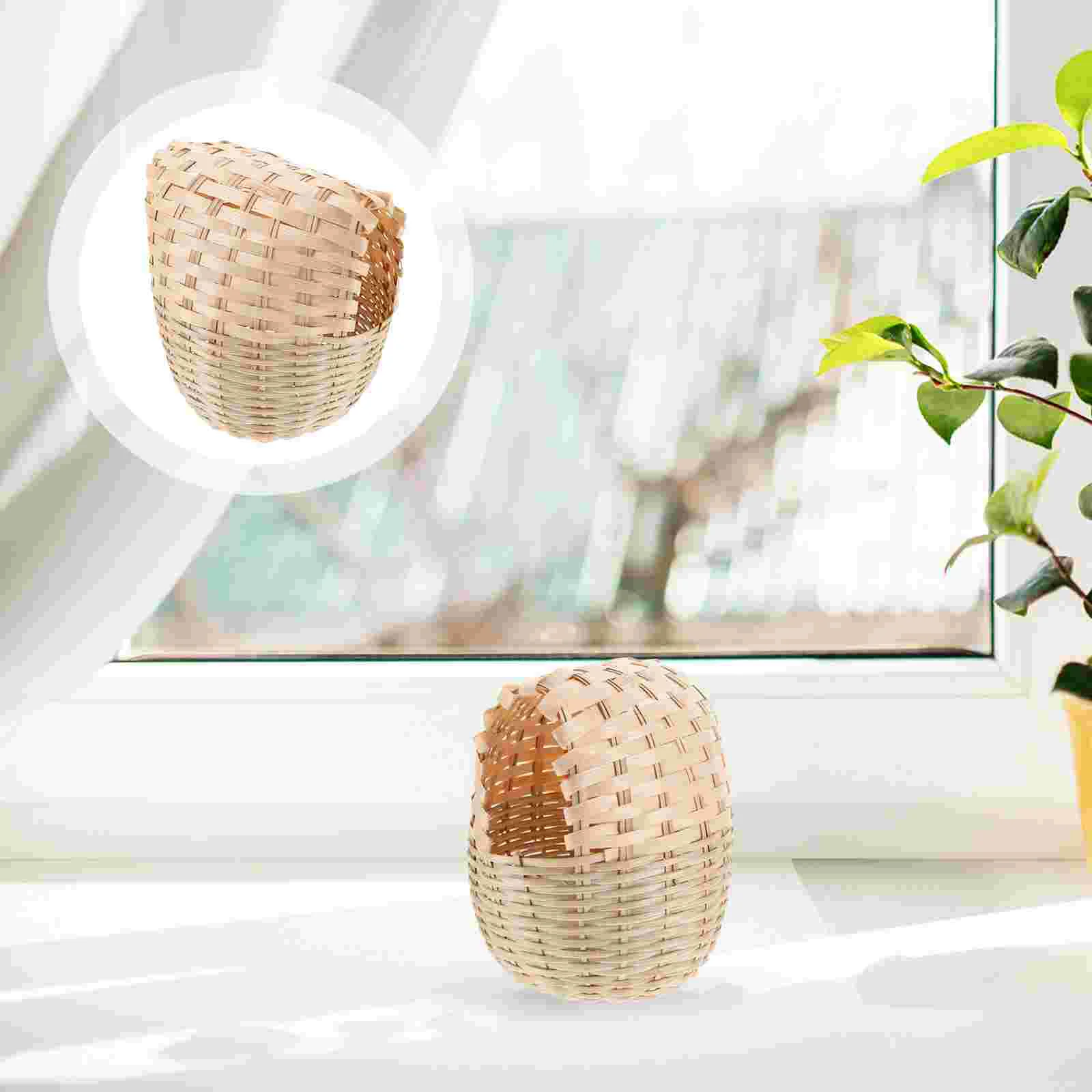 

Bird Nest Hut Hanging House Nesting Birdhouse Outside Hummingbird Farmhouse Bed Animal Fake Finch Basket Egg Rattan Cage Canary