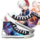 Кеды с высоким верхом My Hero академия, кеды Bakugou Midoriya Izuku, холщовые кеды с принтом, повседневная обувь для косплея, обувь для взрослых и студентов, аниме