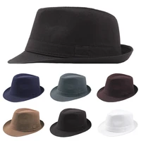 outdoor sun block cloth hat couple stage hat black and white hat summer solid color men and women jazz hat outdoor bowler hats