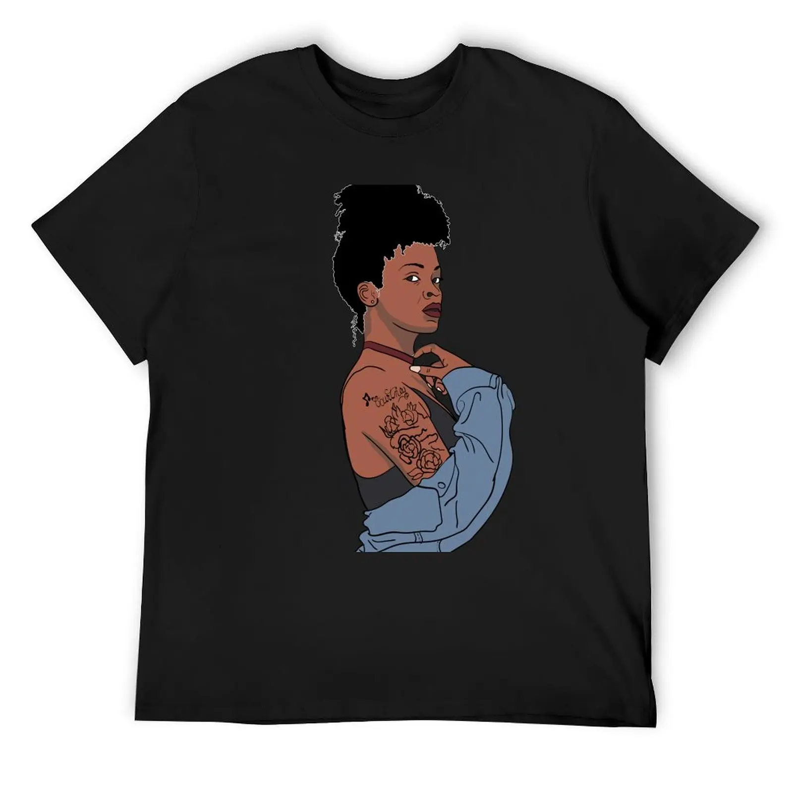 Футболка Ari Lennox Digital Art черные летние топы милая одежда мешковатые рубашки мужские