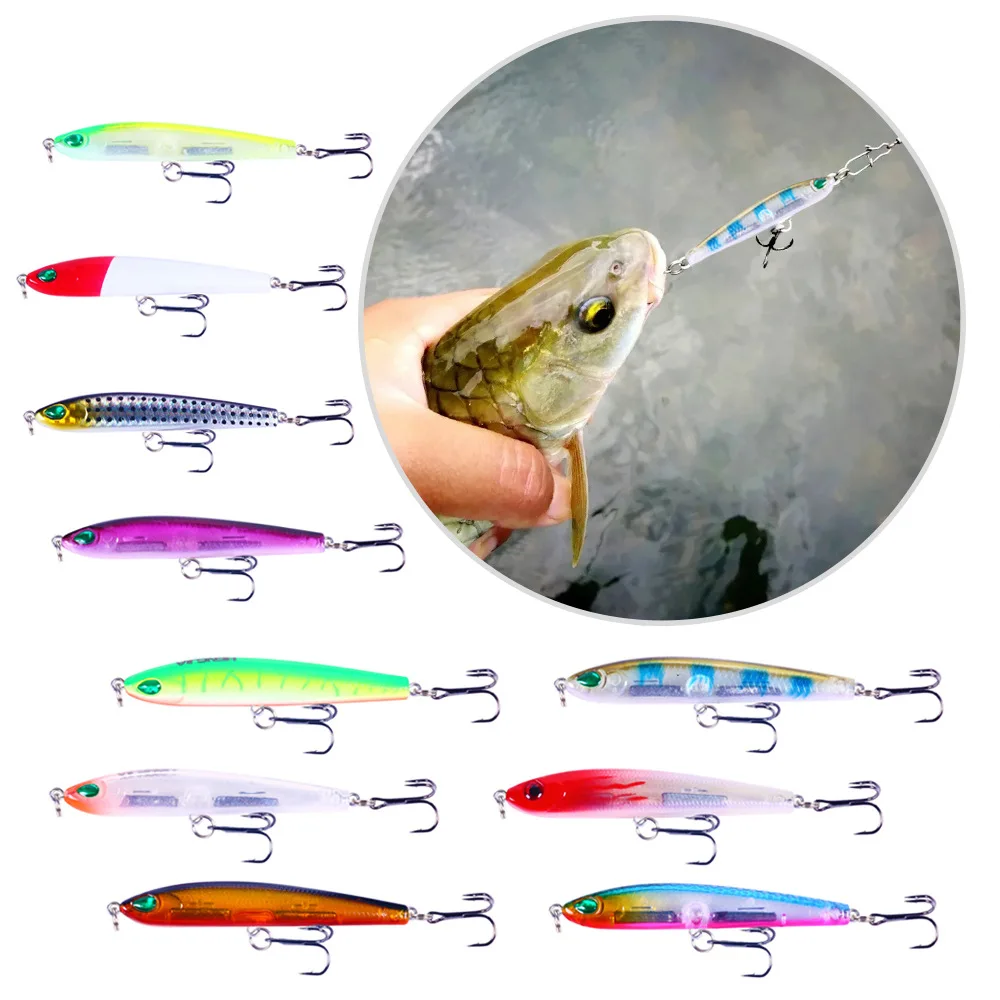 

1pcs Sinking Pencil Minnow Fishing Lure 9g 7.5cm Bionic Wobblers Pike Hard Isca Artificial Bait CrankBait Sea Pesca Tackle