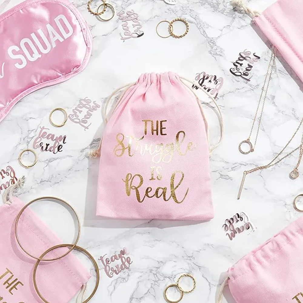 Оригинальные блестящие подарочные сумки для девичника аксессуары детей 12 штук