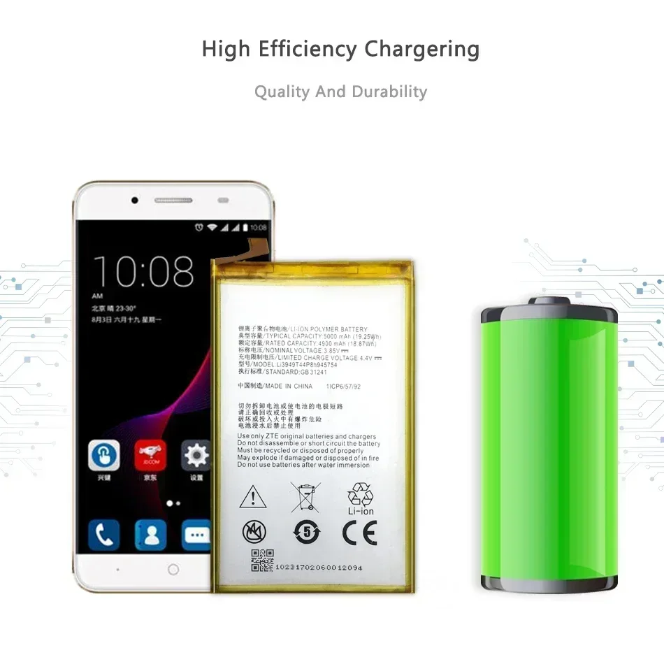 Аккумулятор для ZTE Blade A2/A610 Plus A2Plus BP0730 5000 мАч Li3949T44P8h 945754